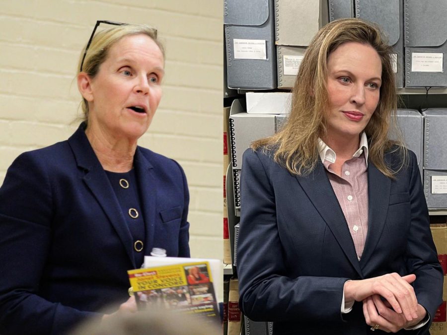 Republican incumbent Councilor Janet Stevens of Rye and Democratic challenger Katherine Harake of Hampton are competing in the Nov. 8, 2022 election for the District 3 seat on the New Hampshire Executive Council. (Steven Porter/Granite State News Collaborative)