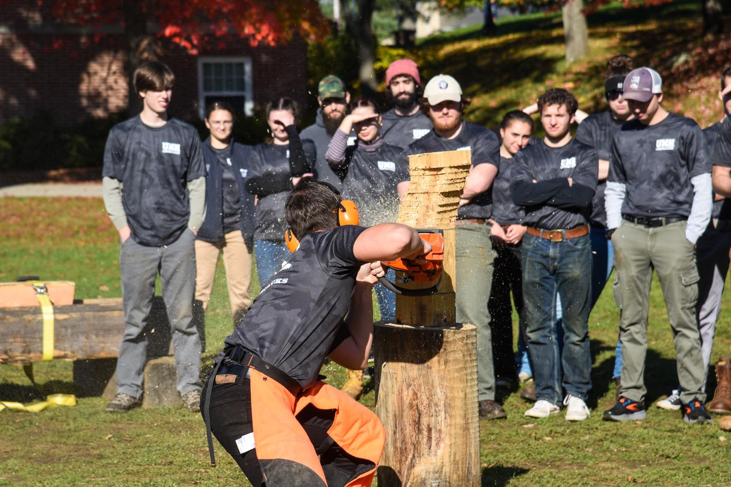 UNH Woodsman Team puts on a Show for Family Weekend The New Hampshire