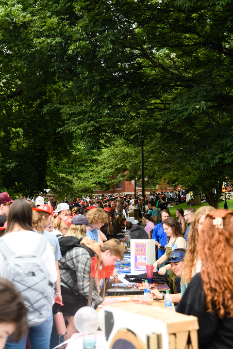 Students gathered on Thompson Hall lawn for University Day 2022