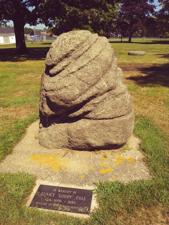 The memorial for Eunice (Goody) Cole in Hampton. Courtesy of Dr. Tricia Peone.