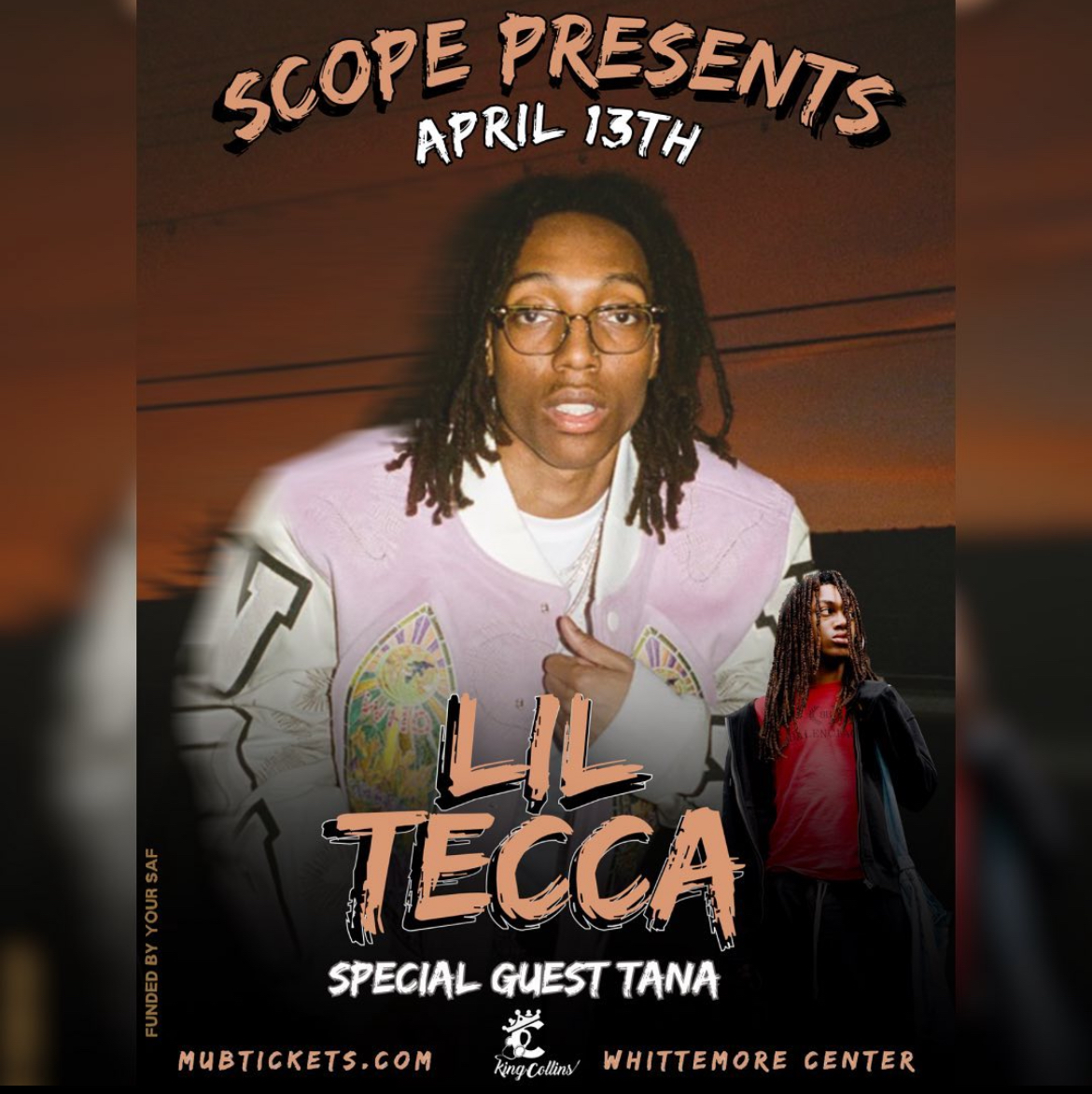 SCOPE presents Lil Tecca with special guest Tana on Saturday, April 13. 
